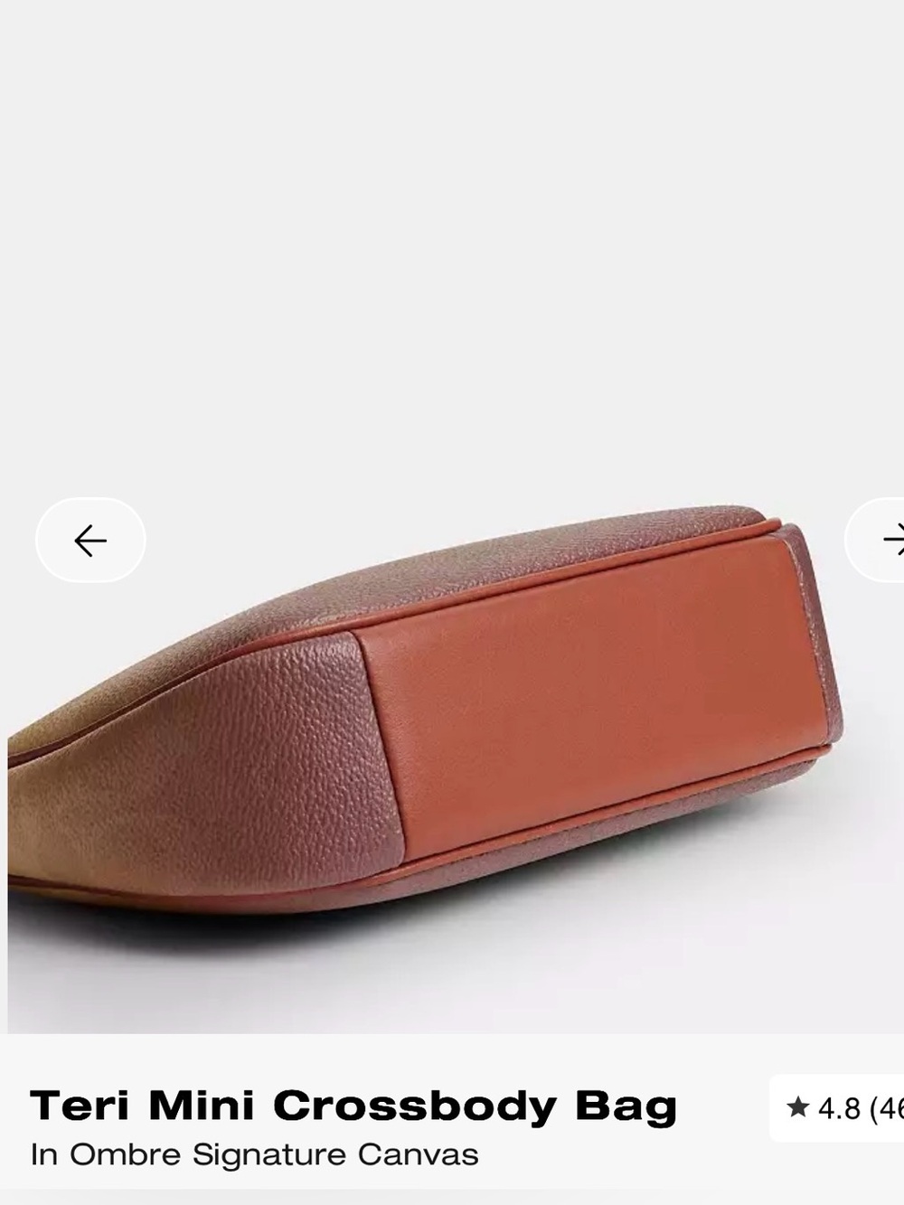 Coach Ombre Brown Teri Mini Crossbody Bag - Picture 7 of 12
